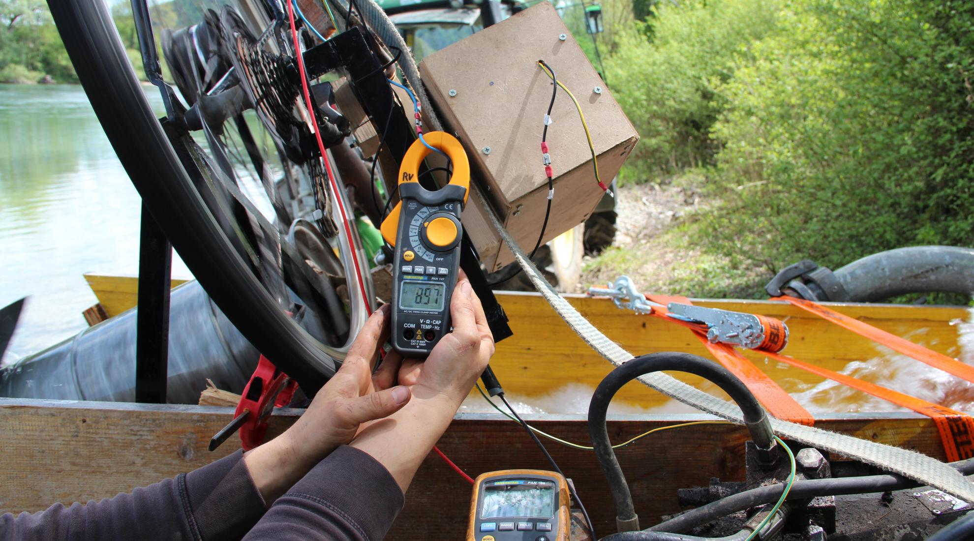 100W micro hydro power plant made from recycled material