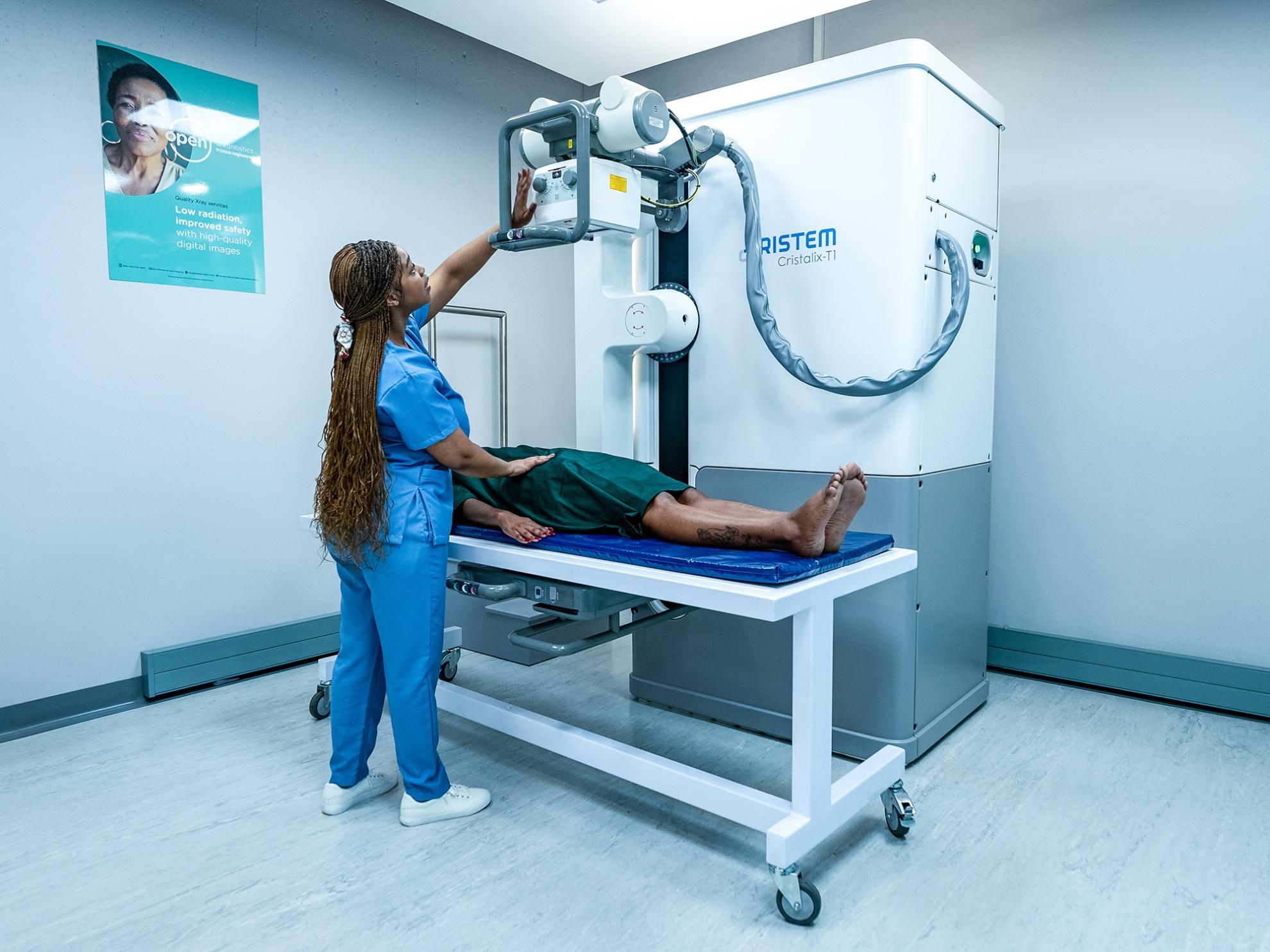 The Cristalix-T1 X-ray solution in use in the new Open Diagnostics centre in Alexandra township, South Africa. (Source: EssentialTech)